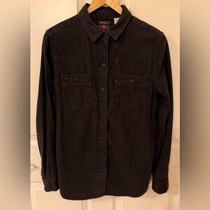 Levi’s Jeans Women’s Button Up Shirt Sz Small Black